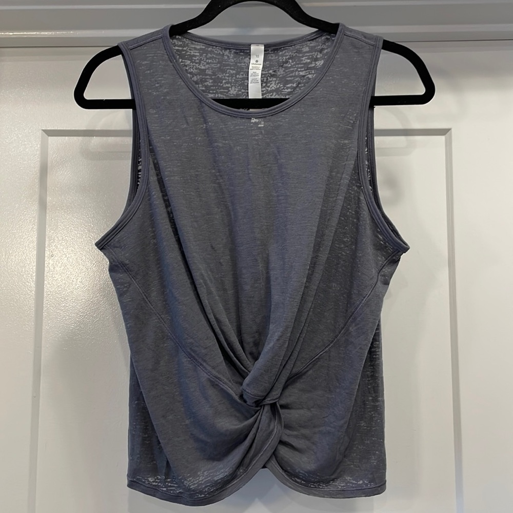 lululemon athletica Gray Twist-Front Tank Top